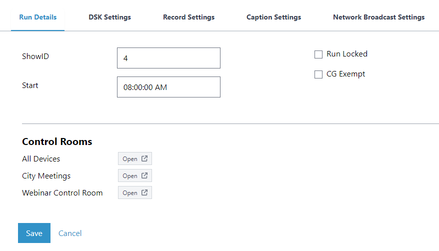 Run Details Overlay ><